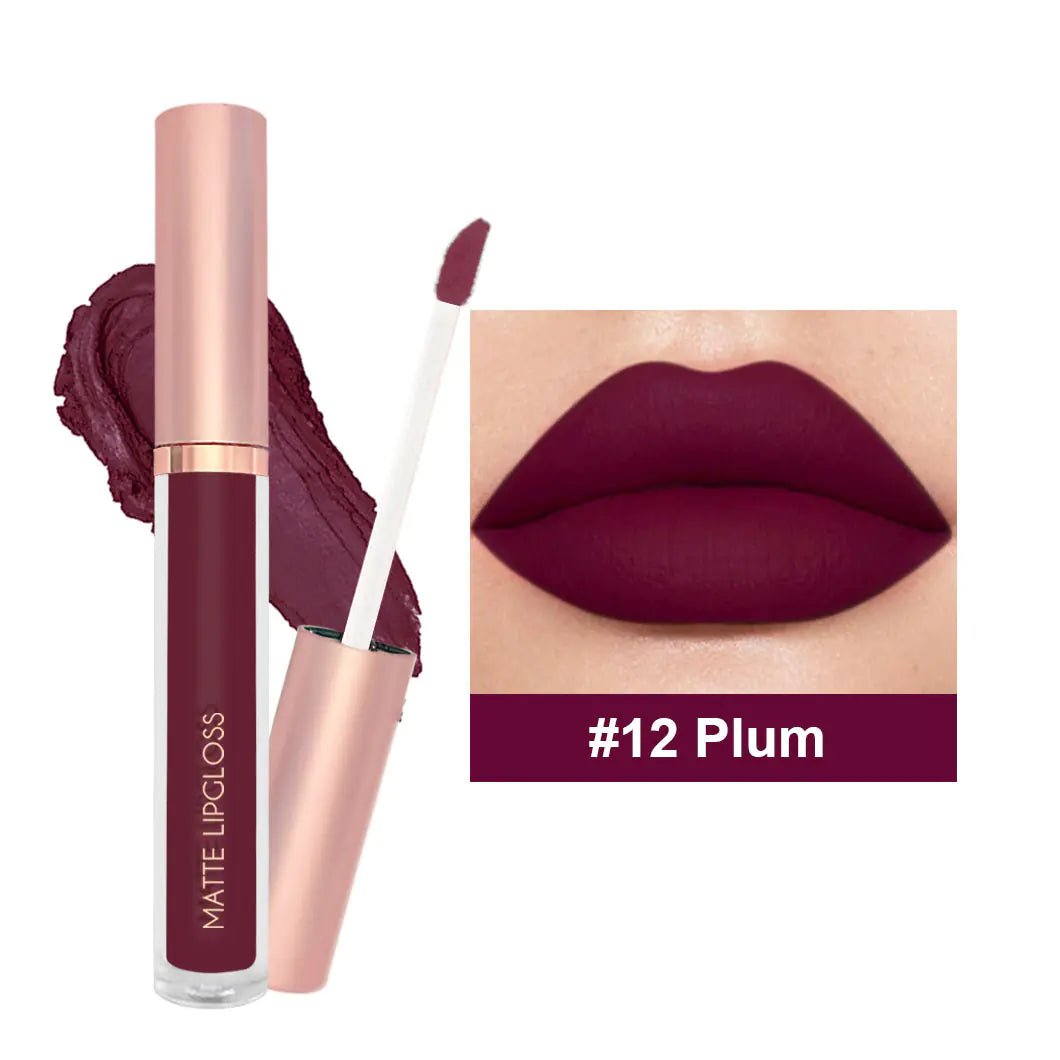 12 - Color Matte Lip Gloss in Nude Shades - Streamlet