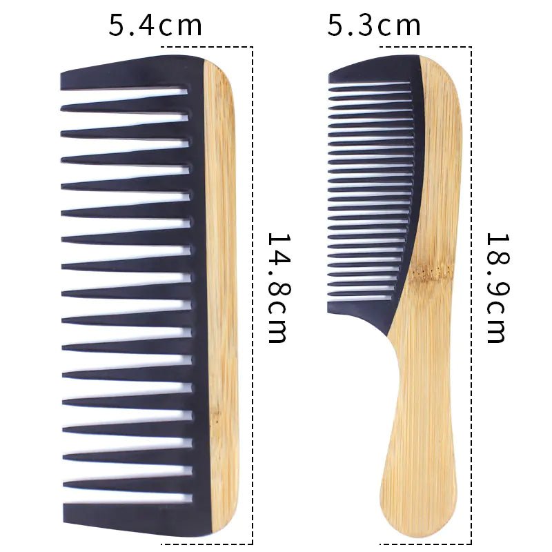 Bamboo Hair Comb for Women - Anti - Static Wooden Design - Streamlet