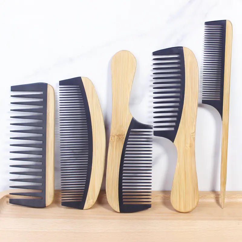 Bamboo Hair Comb for Women - Anti - Static Wooden Design - Streamlet